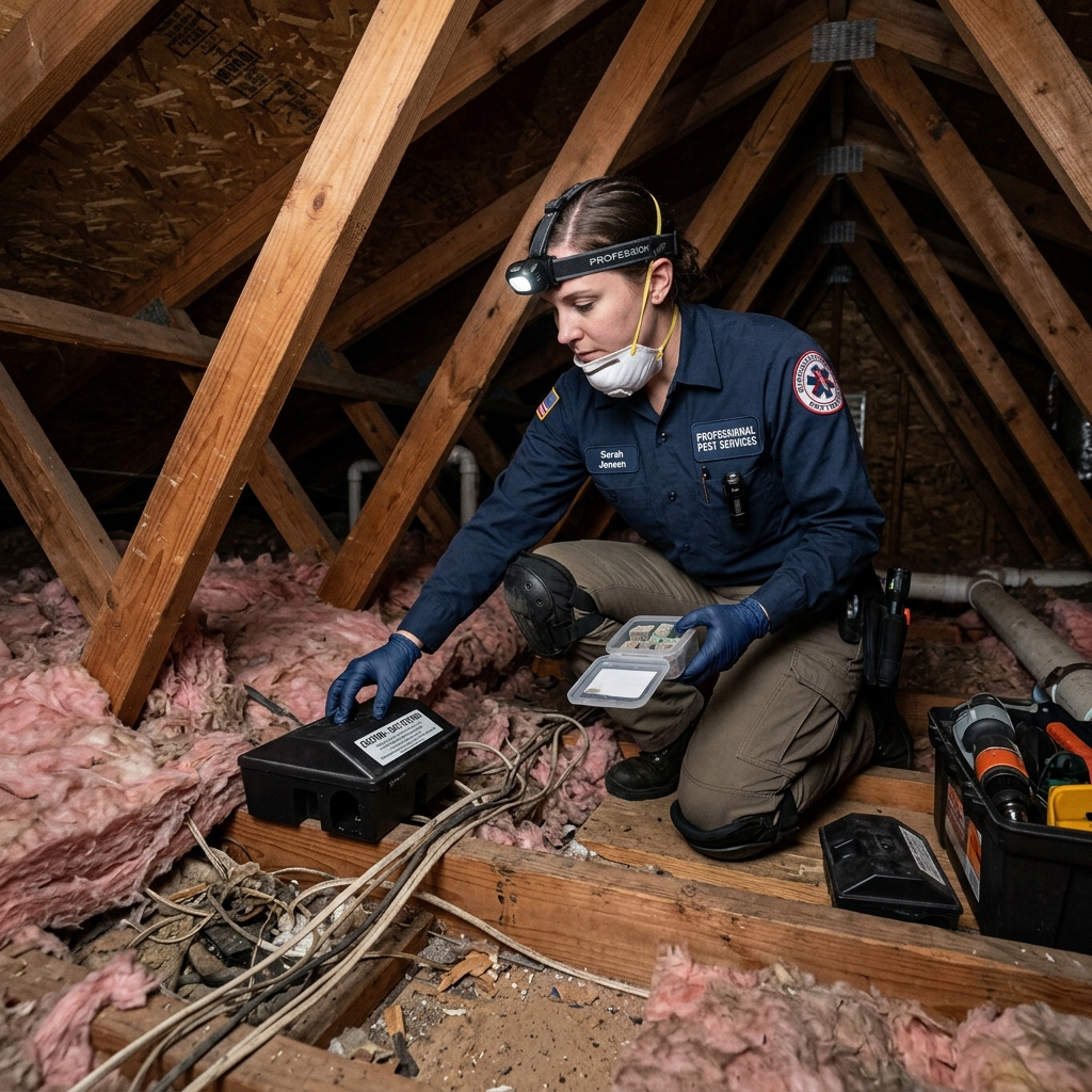 Attic Bait Traps Setup